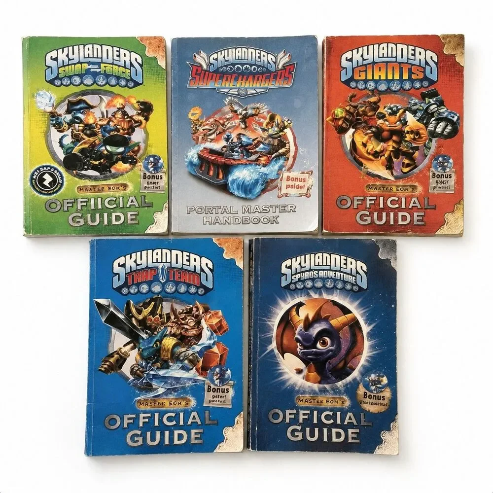 Skylanders Official Guide Book Lot 5 Spyro Giants Swap Force Trap Team